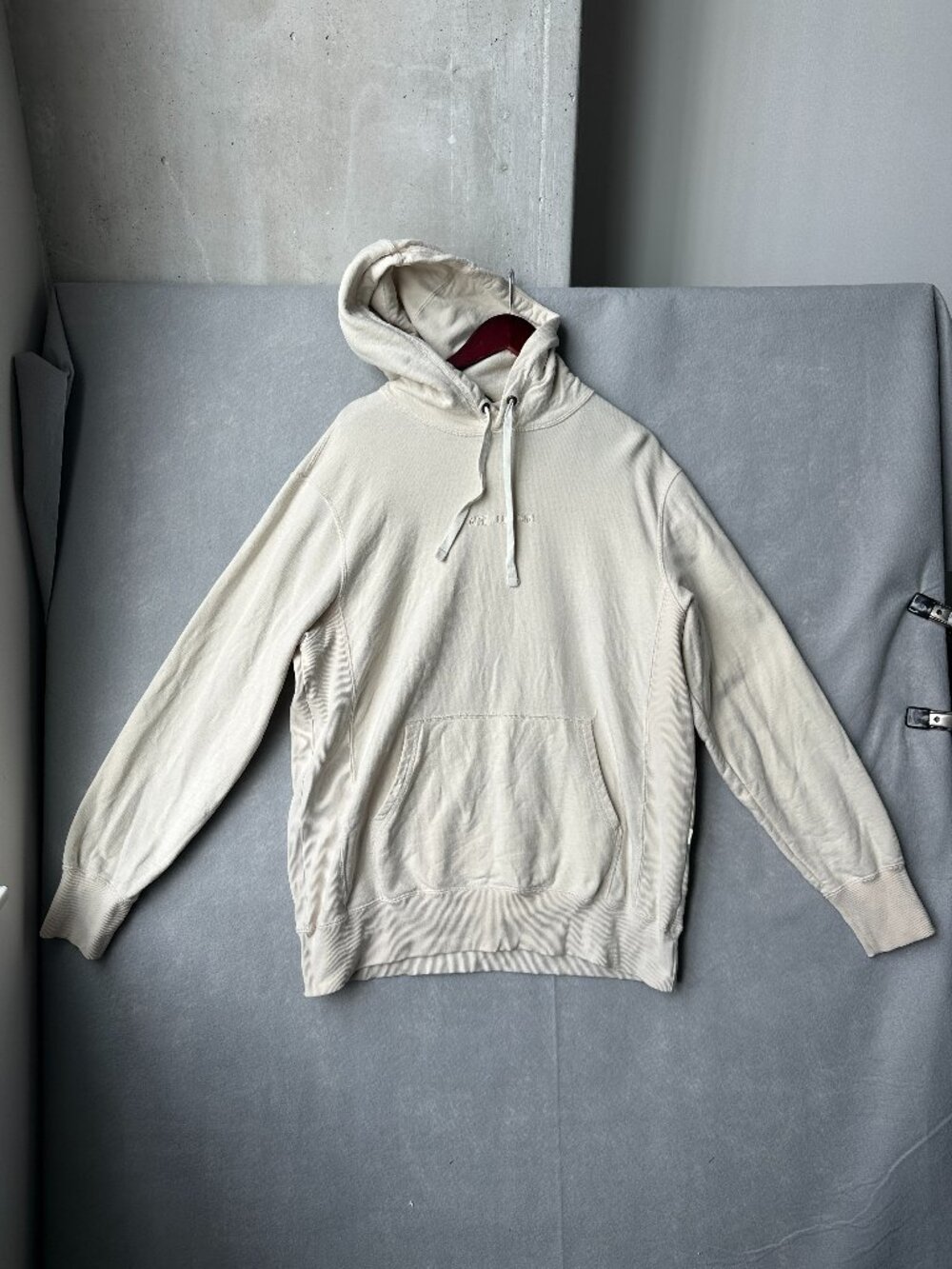 Aime Leon Dore Hoodie Mens XL Beige Pullover Embroidered Logo
